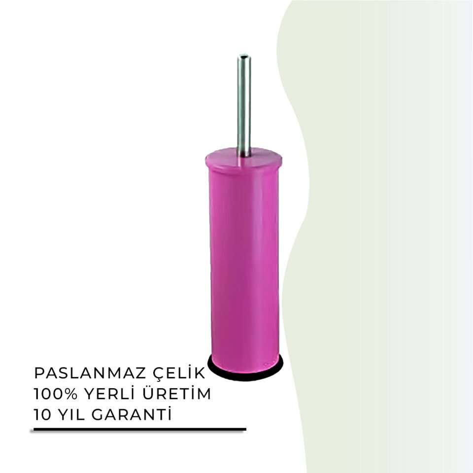 İGK YAPI - Çelik Banyo Klozet Fırçası Pembe (70-133)