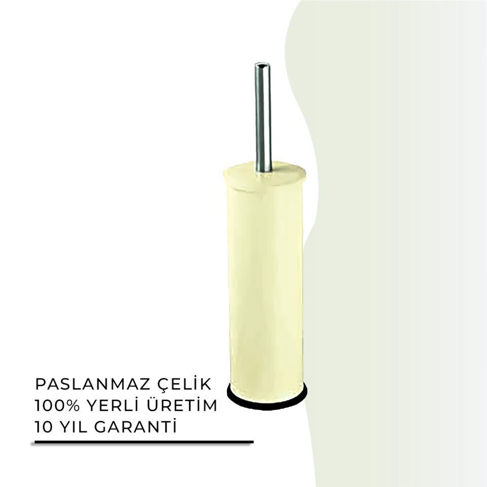 İGK YAPI - Çelik Banyo Klozet Fırçası Krem (70-136)