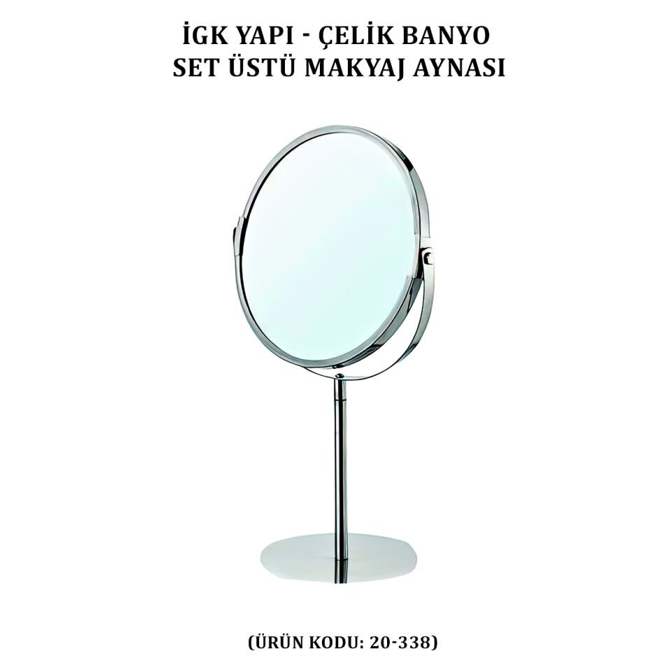 İGK YAPI - Çelik Banyo Set Üstü Makyaj Aynası (20-338)