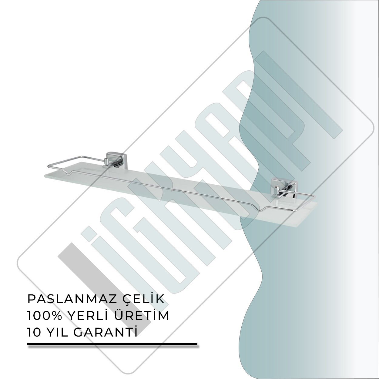 İGK YAPI - Çelik Banyo Vizyon Ayna Etajeri (VZ10-005)