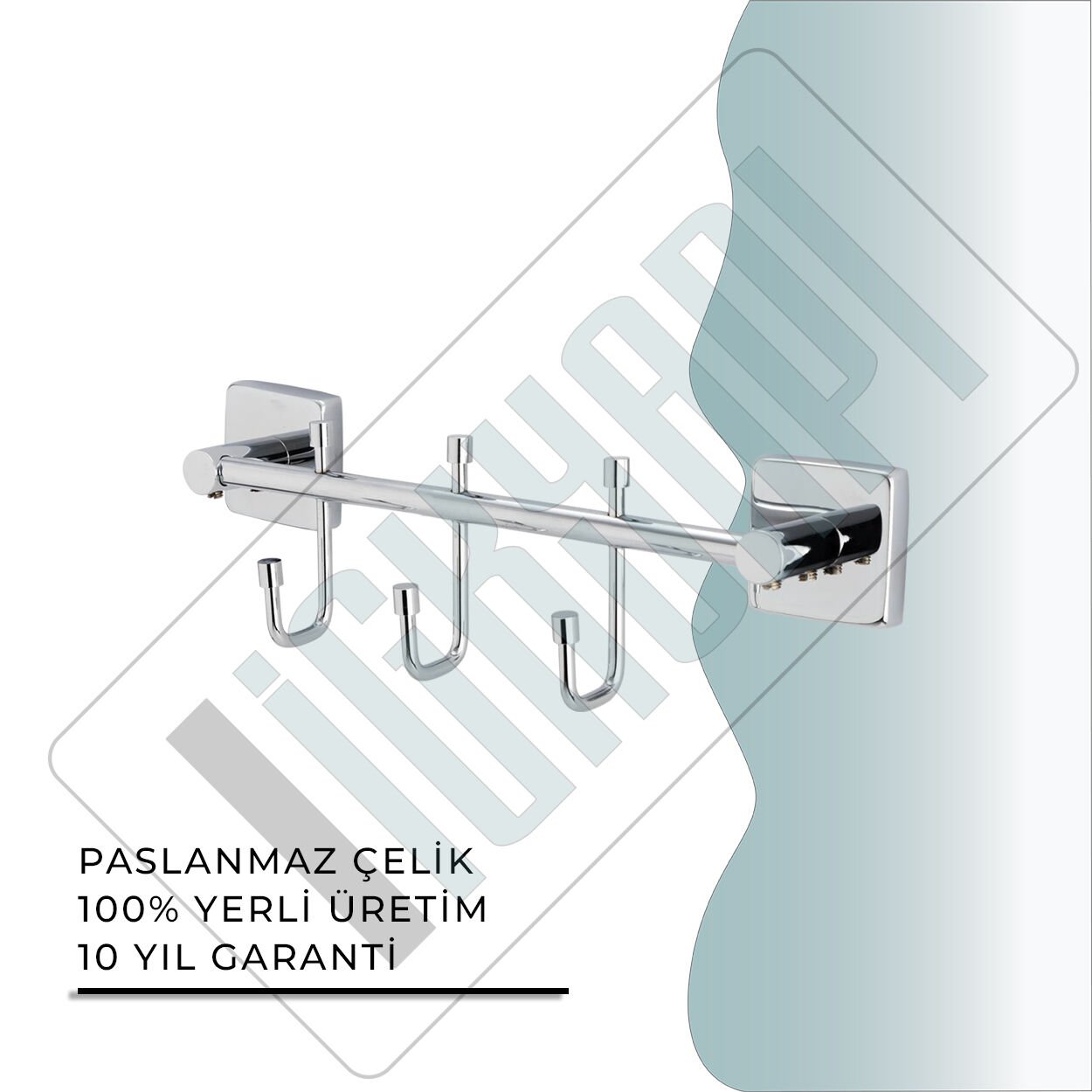 İGK YAPI - Çelik Banyo Vizyon Üçlü Askılık (VZ10-009)