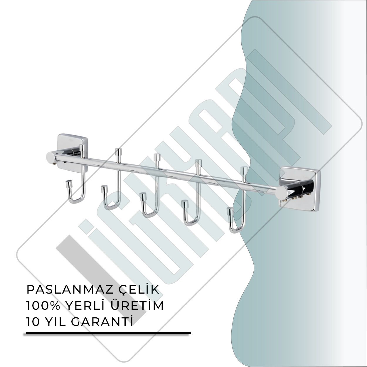 İGK YAPI - Çelik Banyo Vizyon Beşli Askılık (VZ10-011)