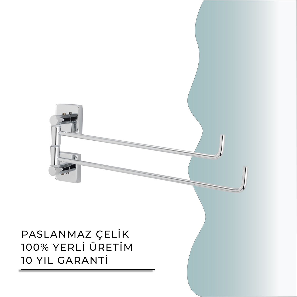 İGK YAPI - Çelik Banyo Vizyon İkili Döner Havluluk (VZ10-016)