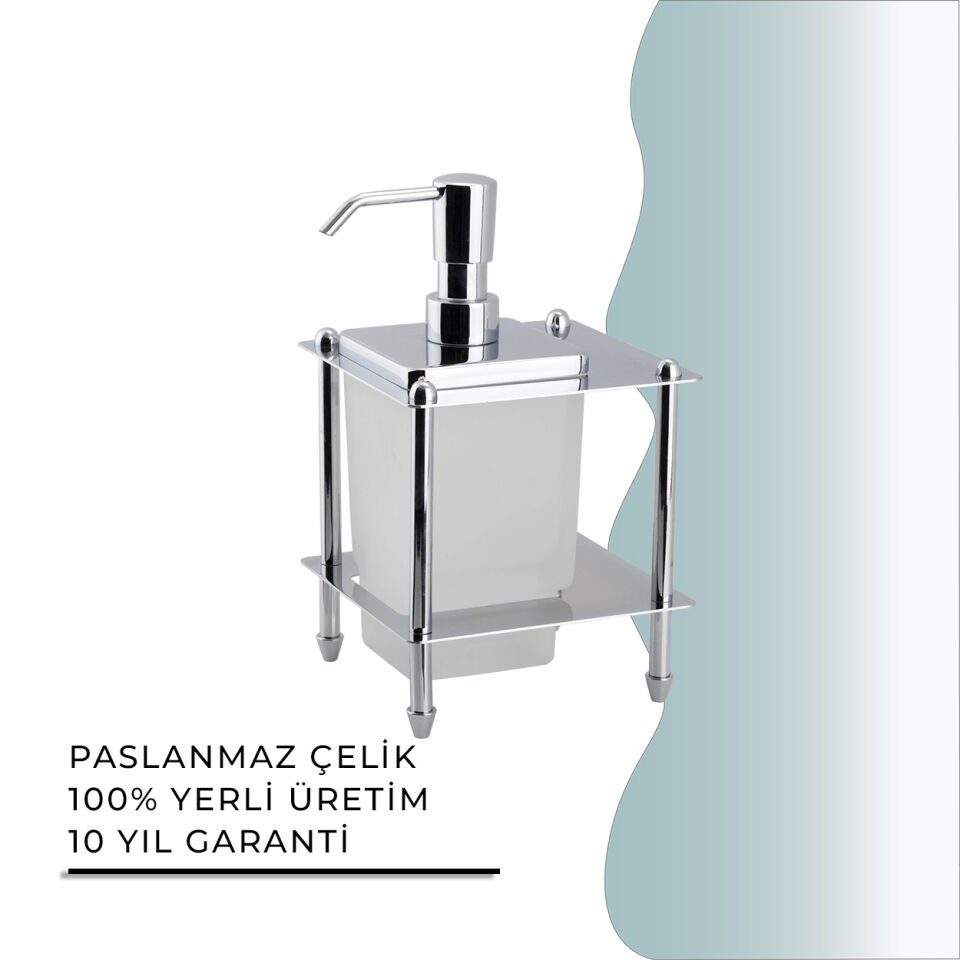İGK YAPI - Çelik Banyo Vizyon Set Üstü Sıvı Sabunluk (VZ10-020)