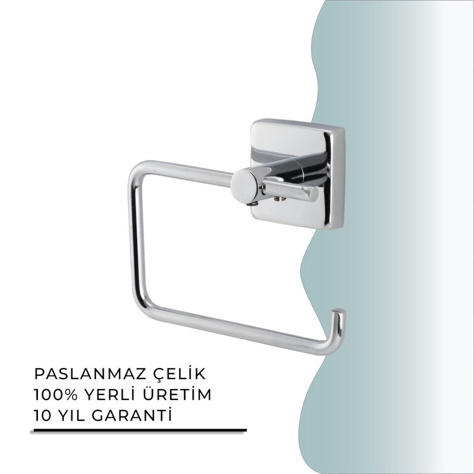 İGK YAPI - Çelik Banyo Vizyon Açık Tuvalet Kâğıtlığı (VZ10-022)