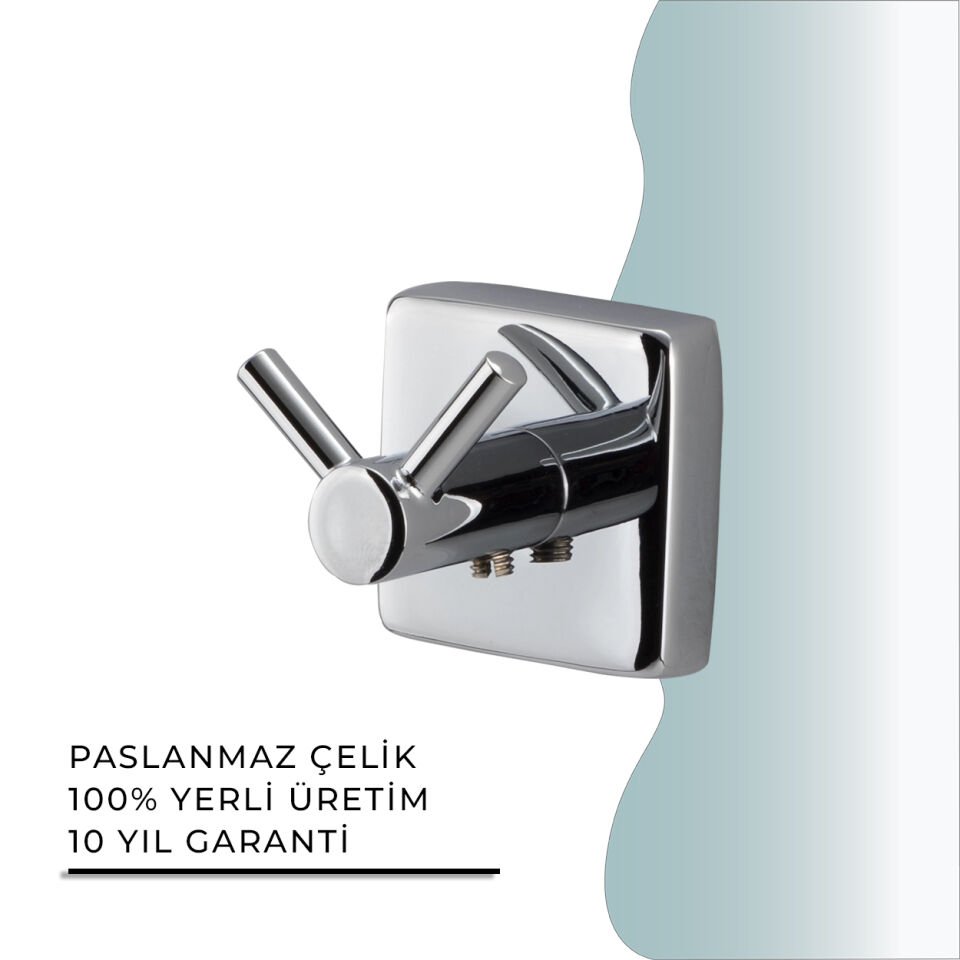 İGK YAPI - Çelik Banyo Vizyon Bornozluk Çiftli (VZ10-026)