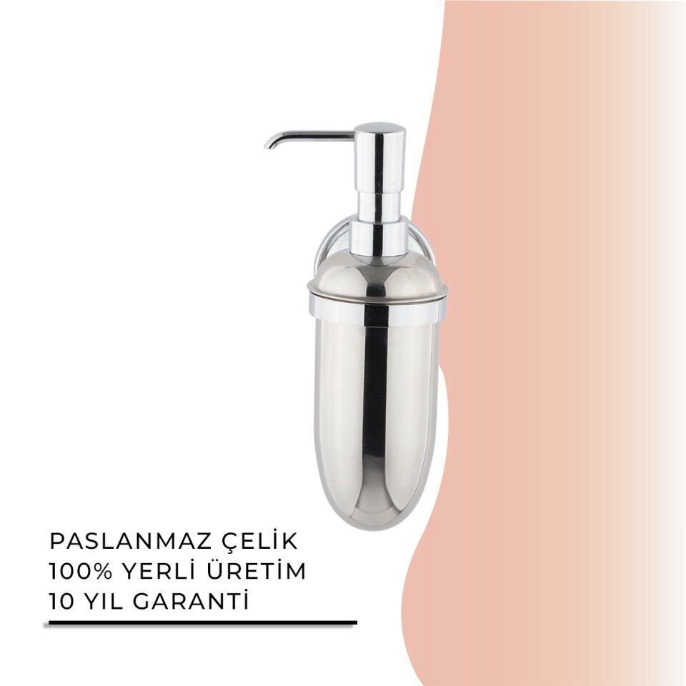 İGK YAPI - Çelik Banyo Bella Montajlı Sıvı Sabunluk Krom (BS10-014)