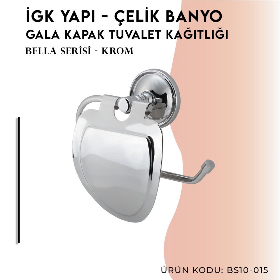 İGK YAPI - Çelik Banyo Bella Gala Kapak Tuvalet Kâğıtlığı(BS10-015)