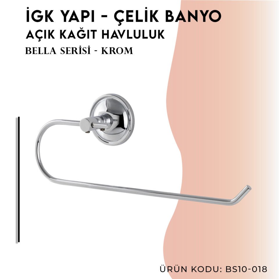 İGK YAPI - Çelik Banyo Bella Açık Kâğıt Havluluk (BS10-018)