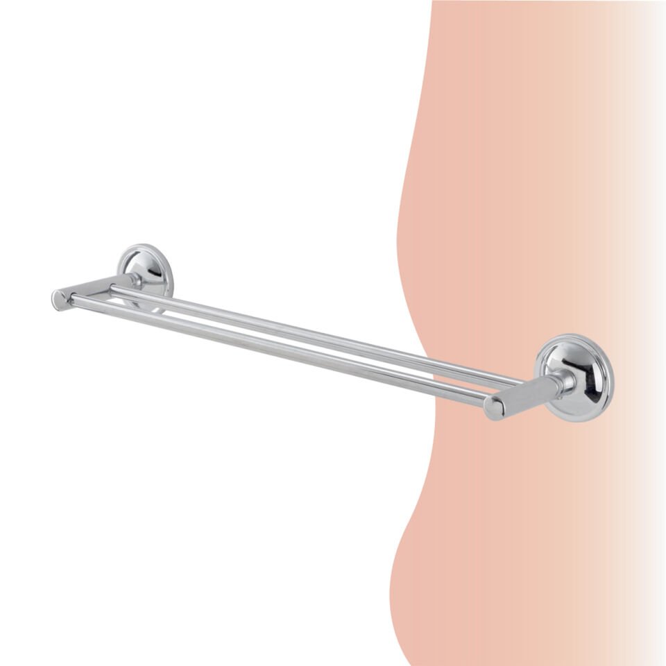 İGK YAPI - Çelik Banyo Bella İkili İnce Uzun Havluluk 50cm (30-015)