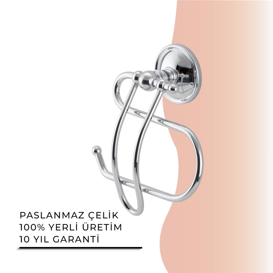 İGK YAPI - Çelik Banyo Bella Dolar Tuvalet Kâğıtlığı (30-049)