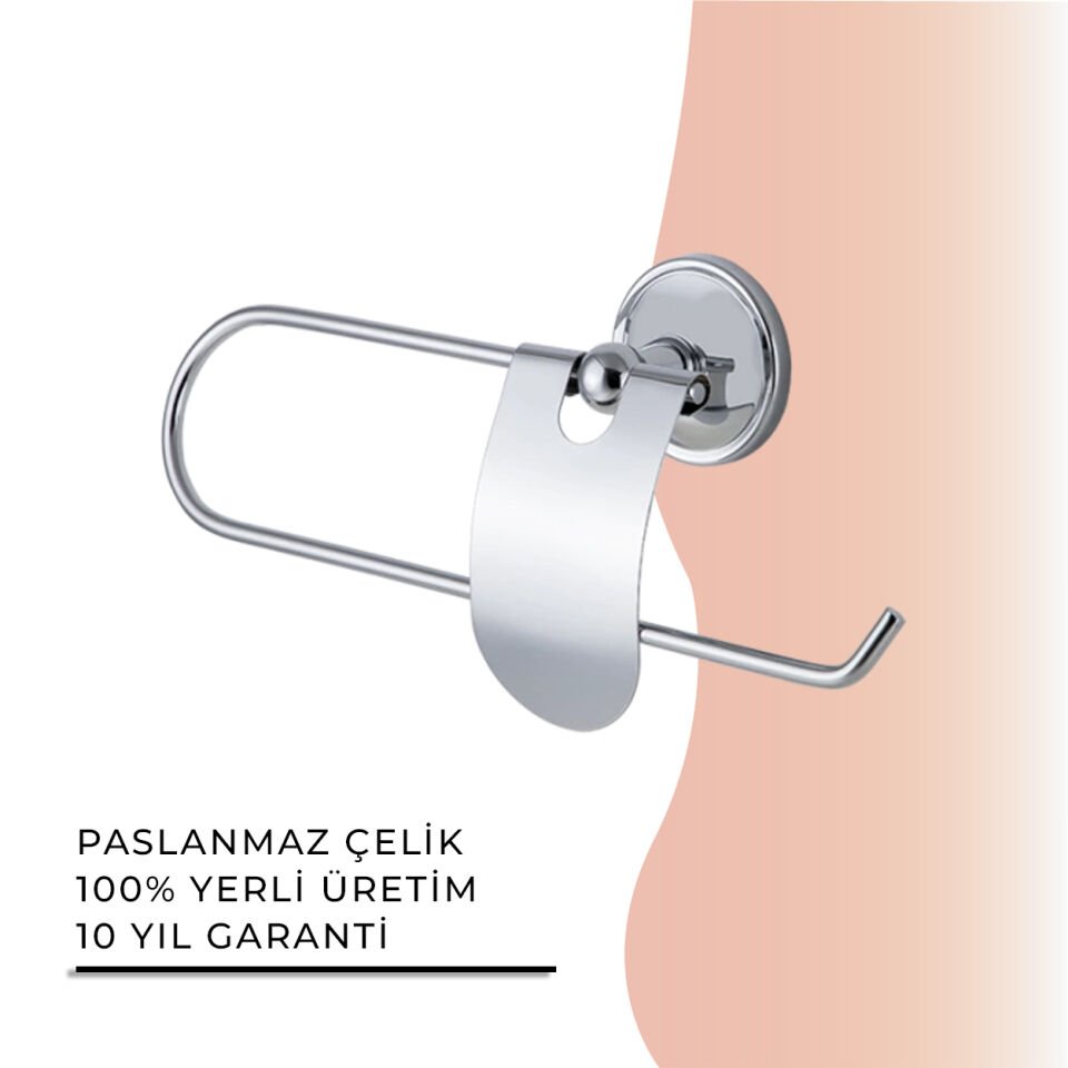 İGK YAPI - Çelik Banyo Bella Dar Kapaklı Kâğıt Havluluk (30-057)