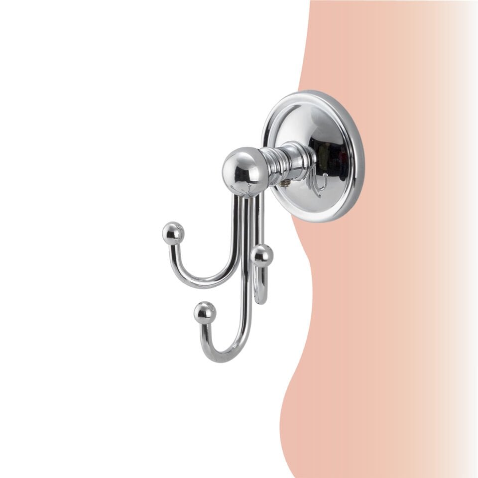 İGK YAPI - Çelik Banyo Bella Klasik Üçlü Askılık (40-009)