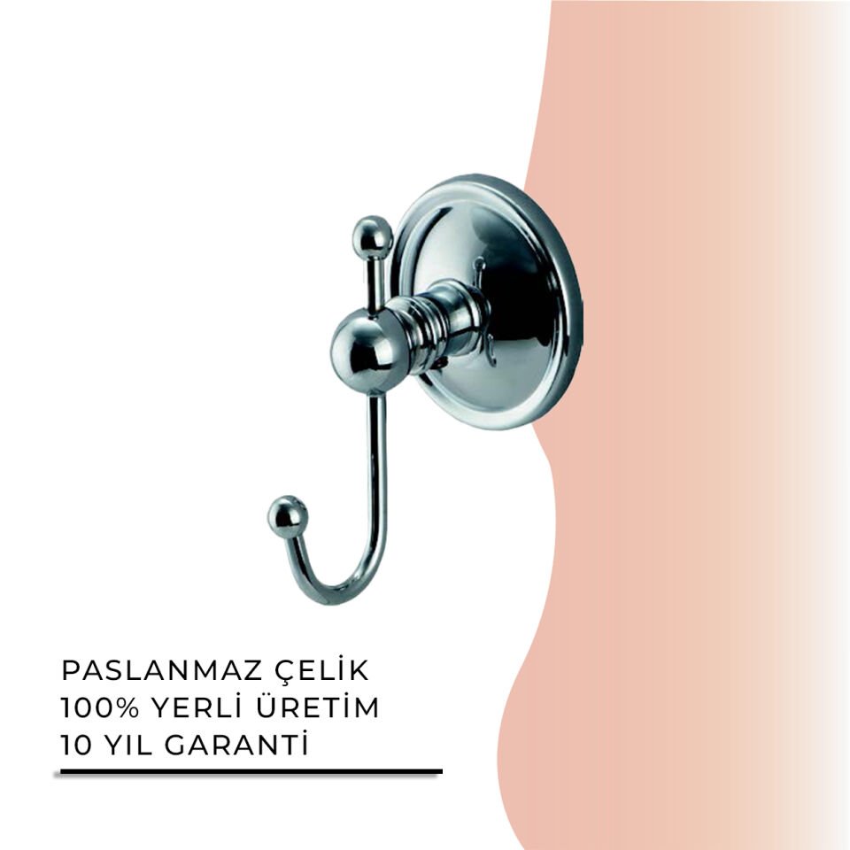 İGK YAPI - Çelik Banyo Bella Çıkmalı Tekli Askılık (40-013)