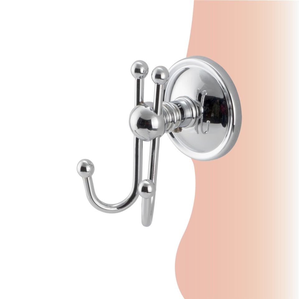 İGK YAPI - Çelik Banyo Bella Çıkmalı Çiftli Askılık (40-014)