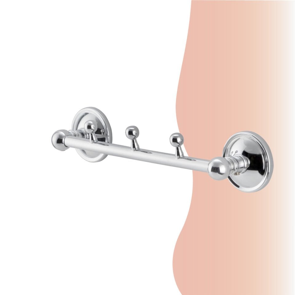 İGK YAPI - Çelik Banyo Bella Boncuk Üçlü Askılık (40-022)