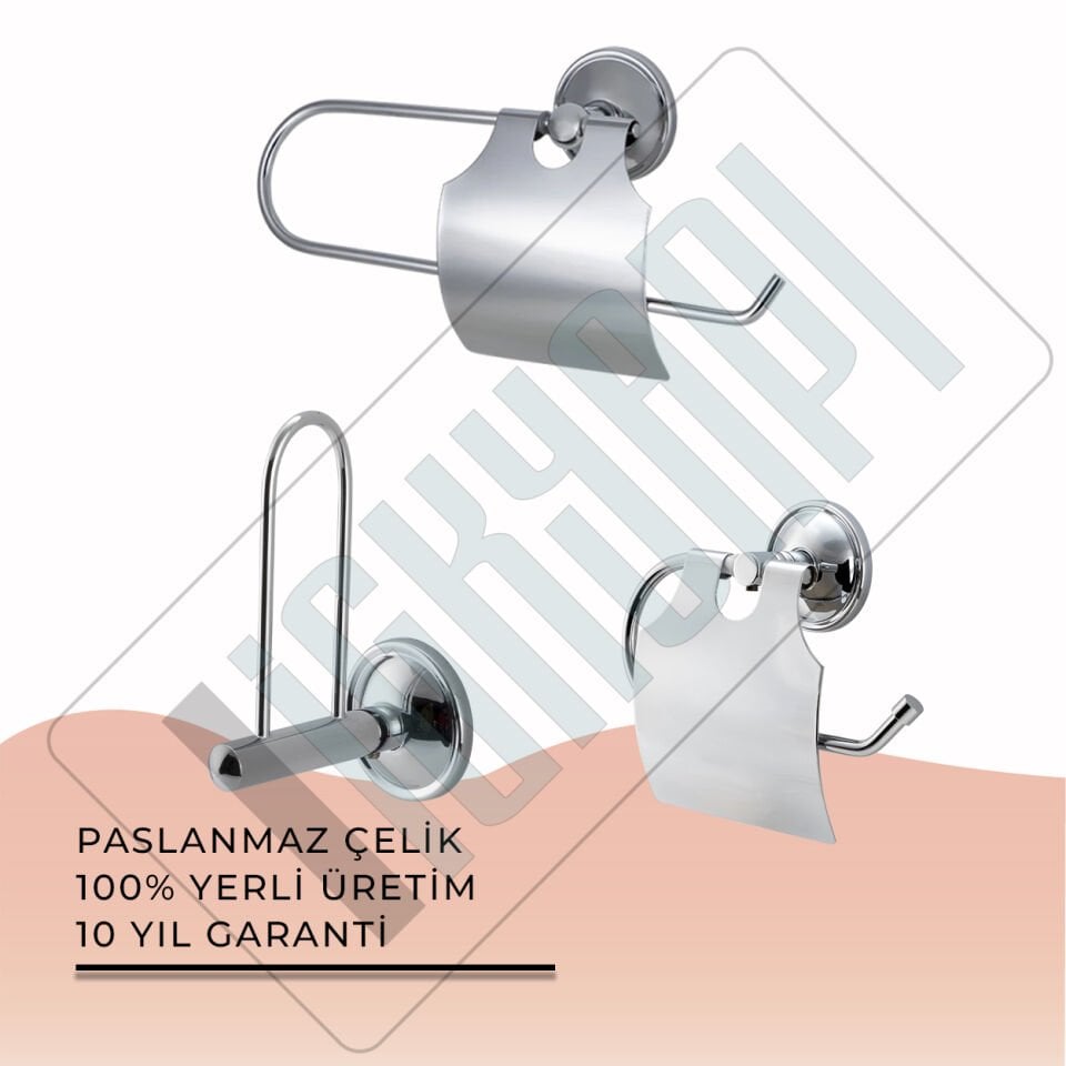 İGK YAPI - Çelik Banyo Bella Banyo Aksesuar Seti -5(3 Parça)