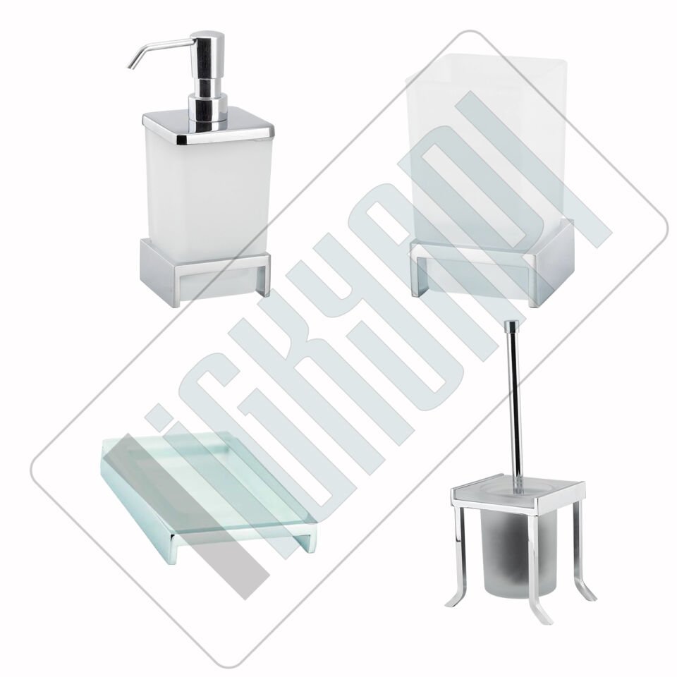 İGK YAPI - Çelik Banyo Kumru Banyo Aksesuar Seti -10(4 Parça)