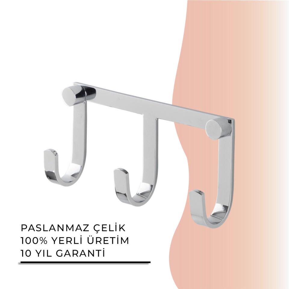 İGK YAPI - Çelik Banyo Bella Linda Üçlü Askılık (40-047)