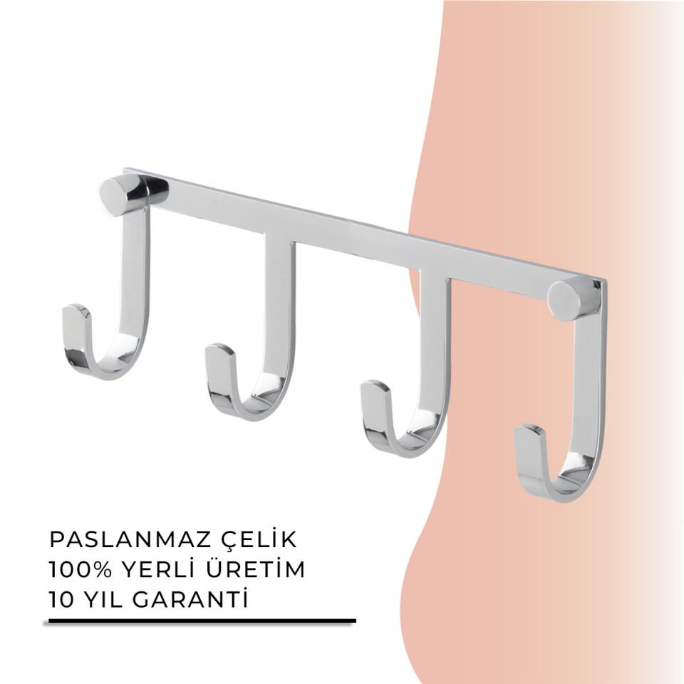 İGK YAPI - Çelik Banyo Bella Linda Dörtlü Askılık (40-048)