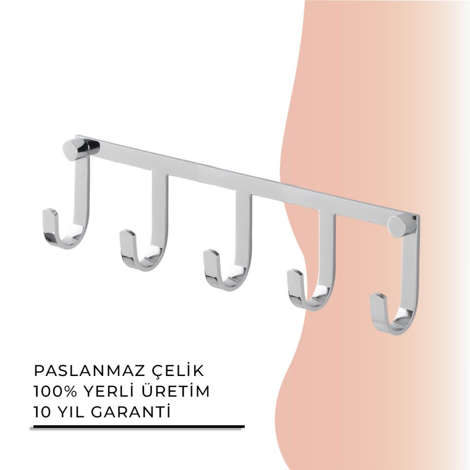 İGK YAPI - Çelik Banyo Bella Linda Beşli Askılık (40-049)