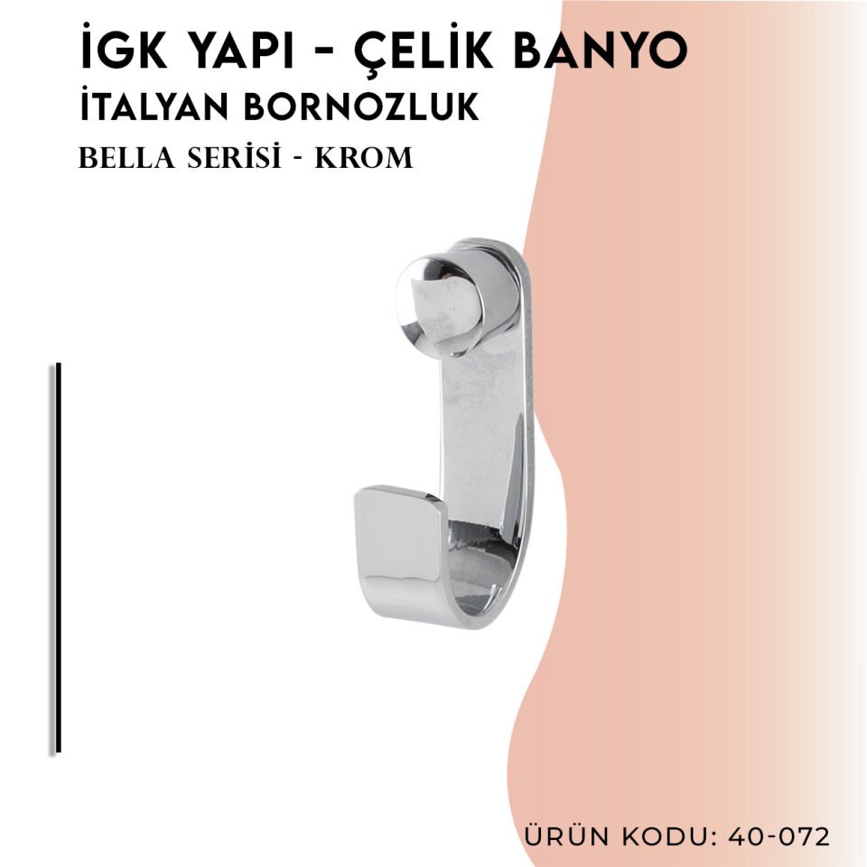 İGK YAPI - Çelik Banyo Bella İtalyan Bornozluk (40-072)