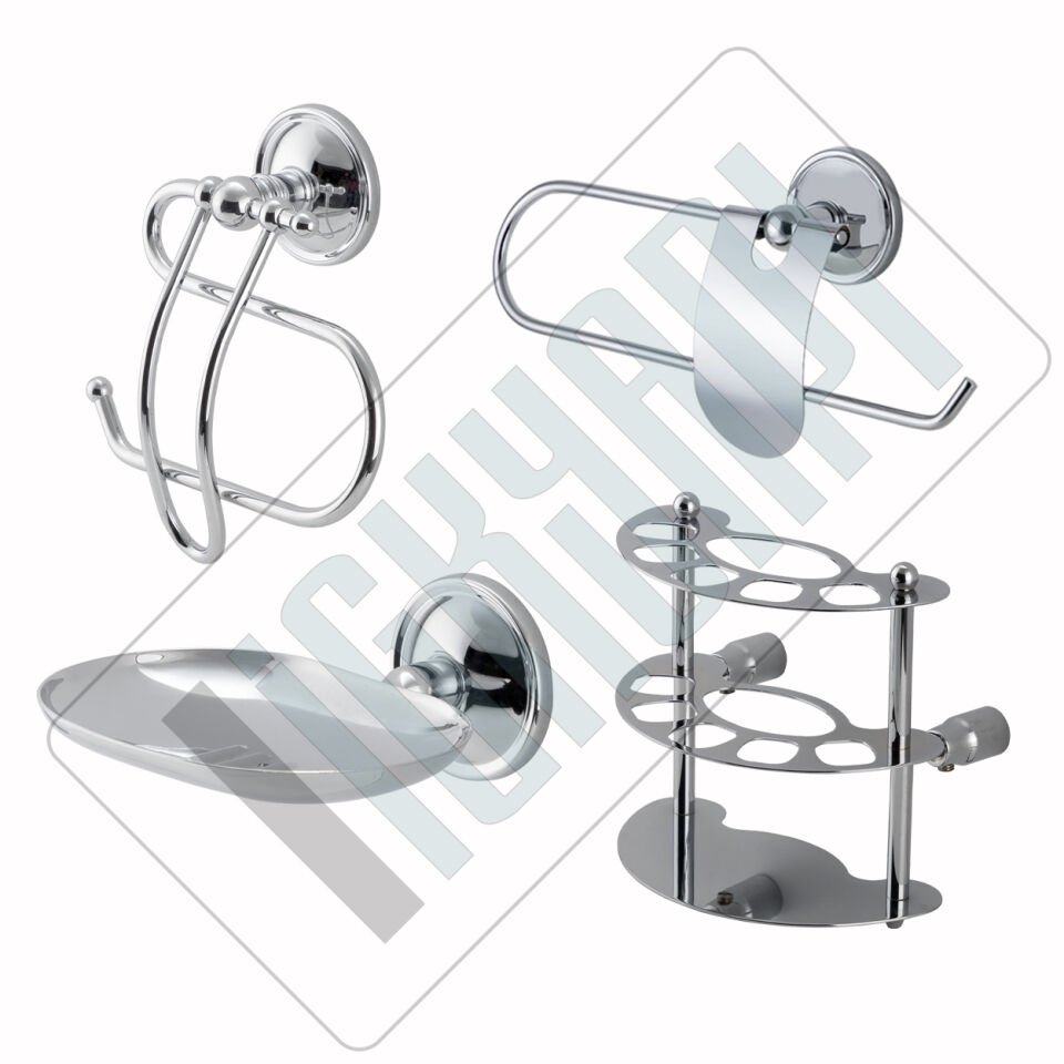 İGK YAPI - Çelik Banyo Bella Banyo Aksesuar Seti -15(4 Parça)