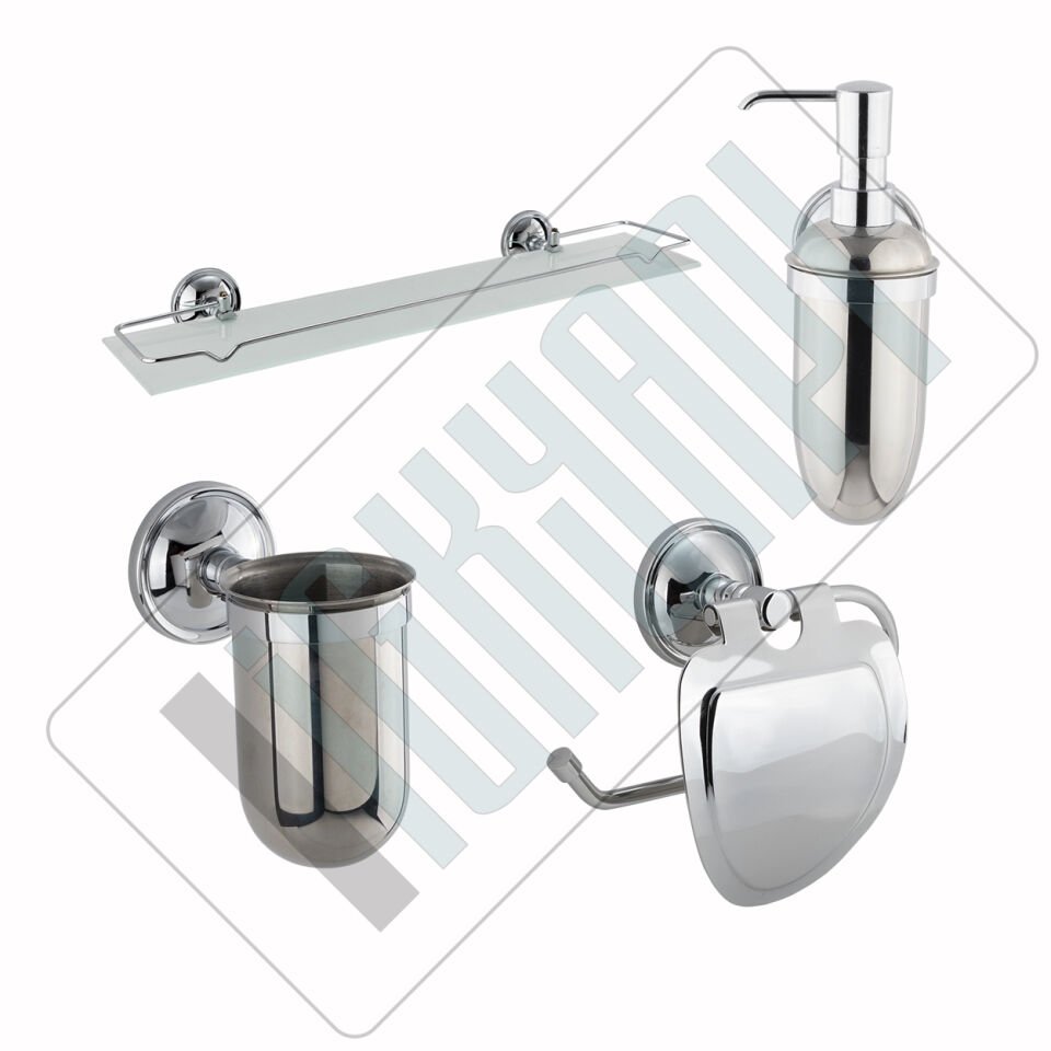İGK YAPI - Çelik Banyo Bella Banyo Aksesuar Seti -17(4 Parça)