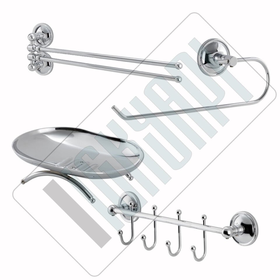 İGK YAPI - Çelik Banyo Bella Banyo Aksesuar Seti -18(4 Parça)