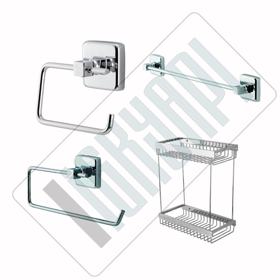 İGK YAPI - Çelik Banyo Kumru Banyo Aksesuar Seti -20(4 Parça)