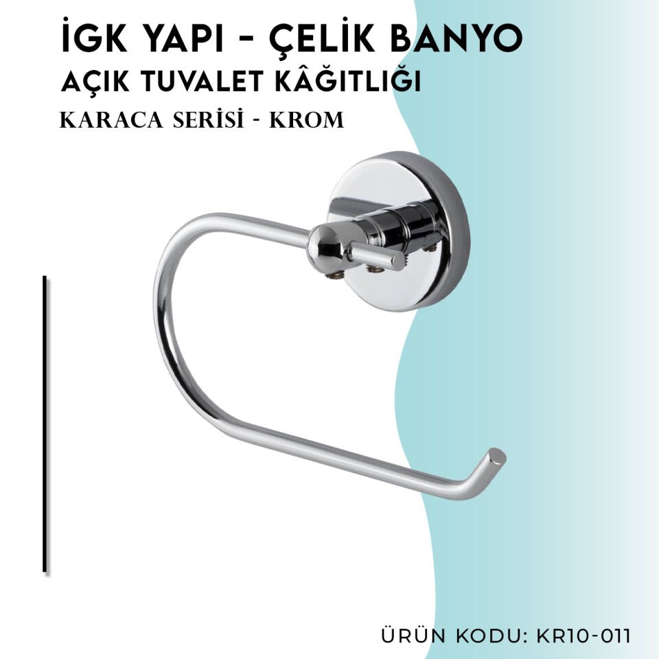 İGK YAPI - Çelik Banyo Karaca Açık Tuvalet Kâğıtlığı (KR10-011)