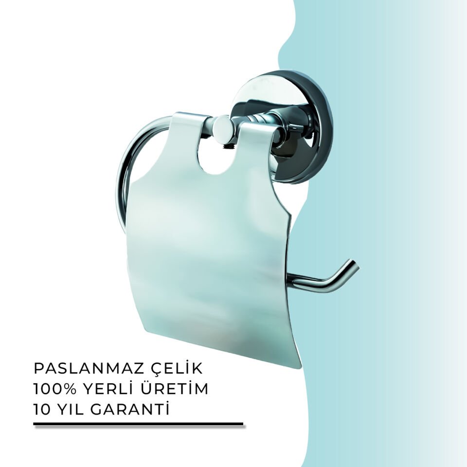 İGK YAPI - Çelik Banyo Karaca Jule Geniş Kapaklı Tuvalet Kâğıtlığı (KR10-029)