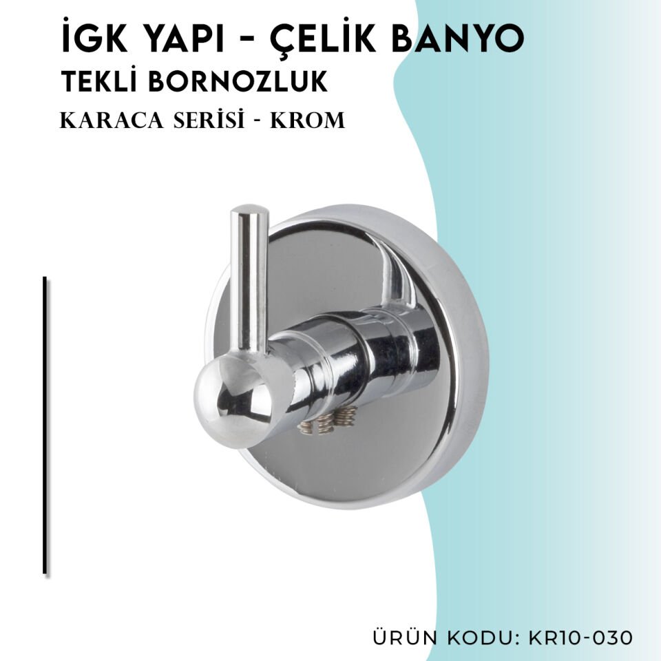 İGK YAPI - Çelik Banyo Karaca Bornozluk Tekli (KR10-030)