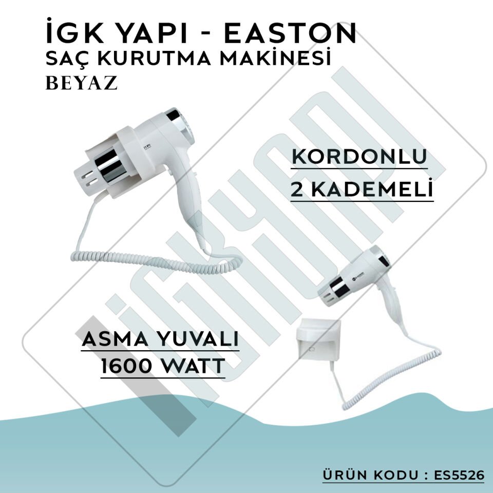 İGK YAPI – Easton Saç Kurutma Makinesi (ES5526)