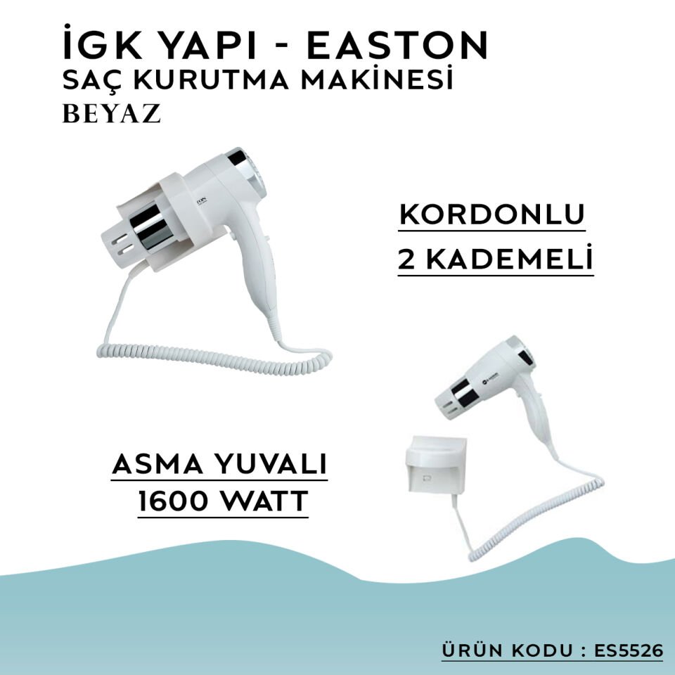 İGK YAPI – Easton Saç Kurutma Makinesi (ES5526)
