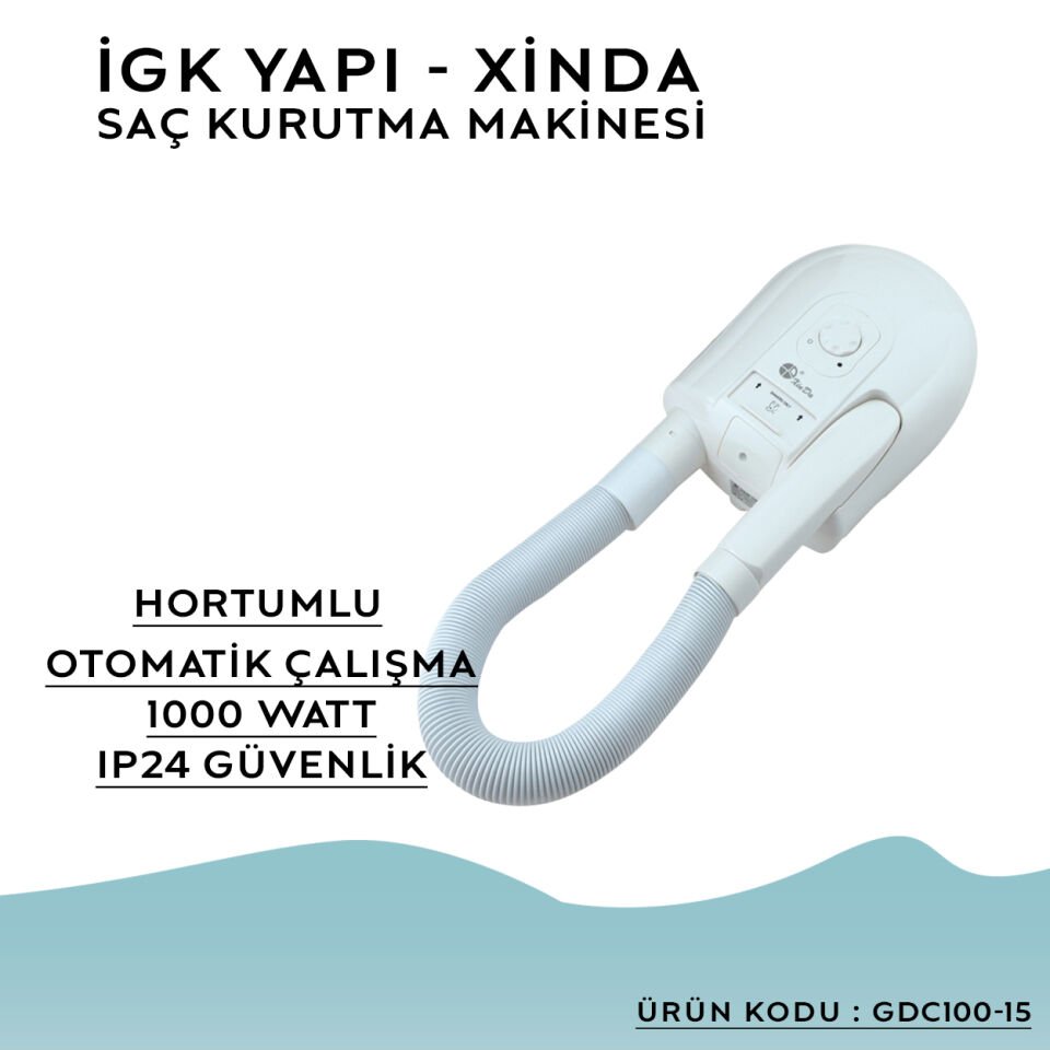 İGK YAPI – XINDA Hortumlu Saç Kurutma Makinesi (GDC100-15)