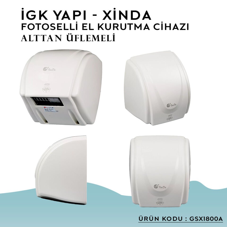 İGK YAPI – XinDa Fotoselli Alttan Üflemeli El Kurutma Makinesi (GSX1800A)