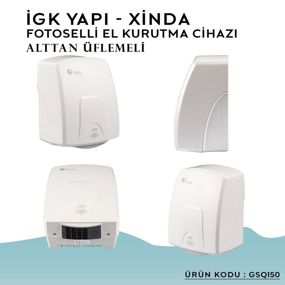 İGK YAPI – XinDa Fotoselli Alttan Üflemeli El Kurutma Makinesi (GSQ150)