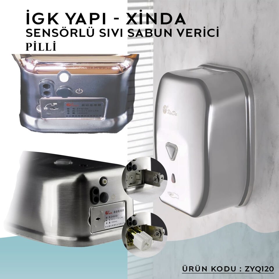 İGK YAPI – XinDa Fotoselli Pilli Sıvı Sabun Dispanseri (ZYQ120)