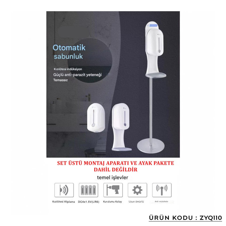 İGK YAPI – XinDa Fotoselli Pilli / Elektrikli Sıvı Sabun Dispanseri 1100ml (ZYQ110)