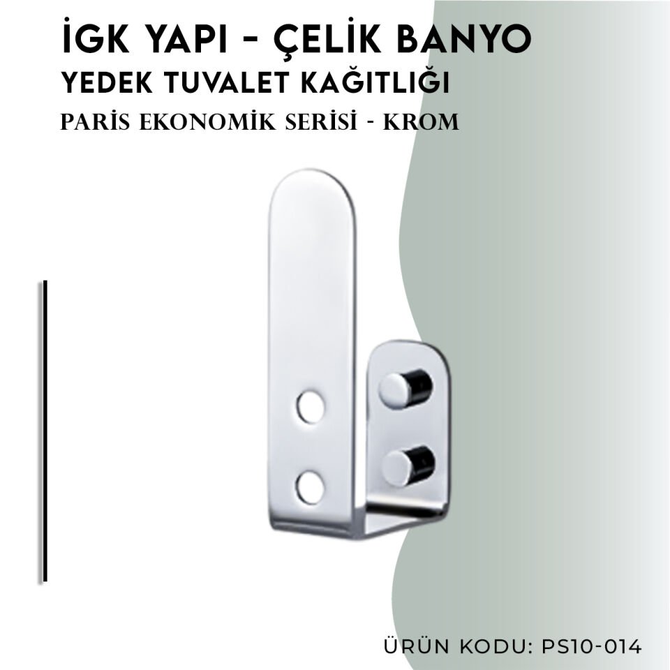 İGK YAPI - Çelik Banyo Paris Yedek Tuvalet Kâğıtlığı (PS10-014)