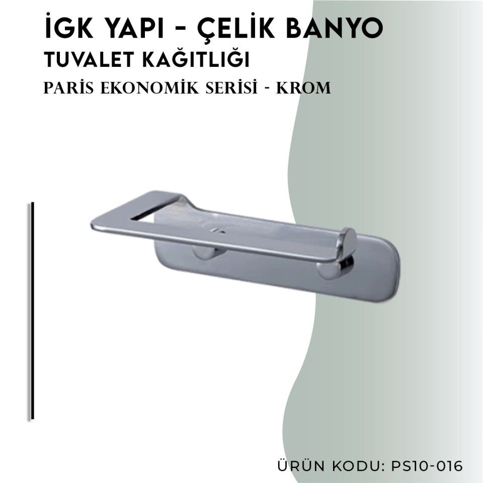 İGK YAPI - Çelik Banyo Paris Tuvalet Kâğıtlığı (PS10-016)