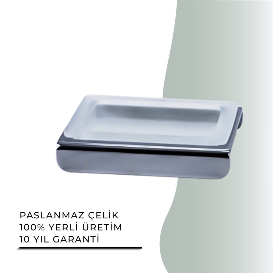 İGK YAPI - Çelik Banyo Paris Set Üstü Sabunluk (PS10-018)