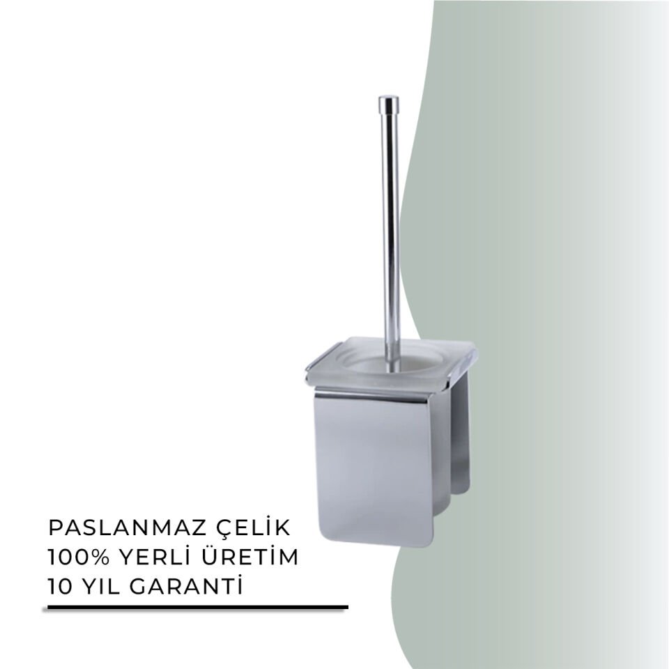 İGK YAPI - Çelik Banyo Paris Set Üstü Klozet Fırçası (PS10-021)