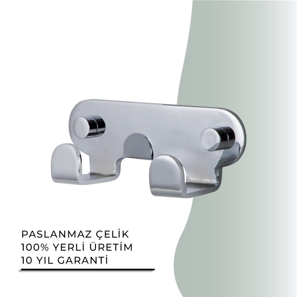 İGK YAPI - Çelik Banyo Paris İkili Askılık (PS10-022)