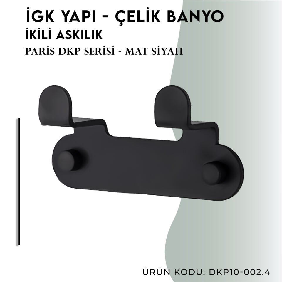 İGK YAPI - Çelik Banyo Paris İkili Askılık (DKP10-002.4)