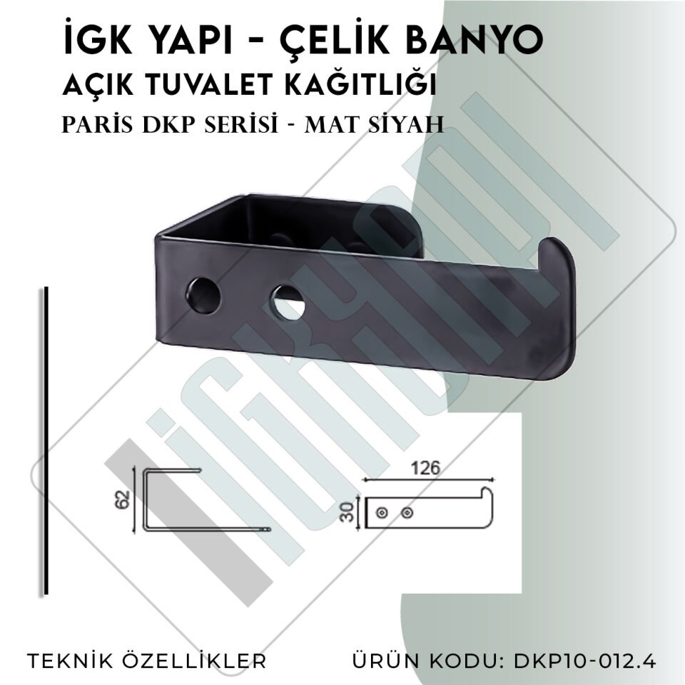 İGK YAPI - Çelik Banyo Paris Tuvalet Kâğıtlığı (DKP10-012.4)