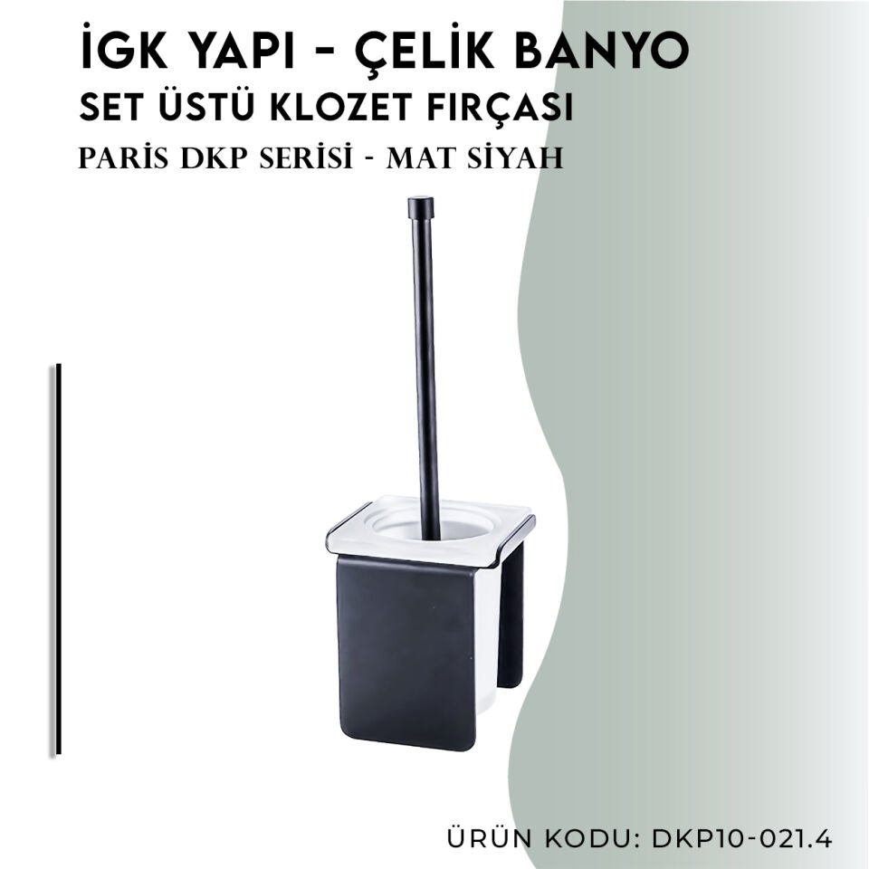 İGK YAPI - Çelik Banyo Paris Set Üstü Klozet Fırçası (DKP10-021.4)