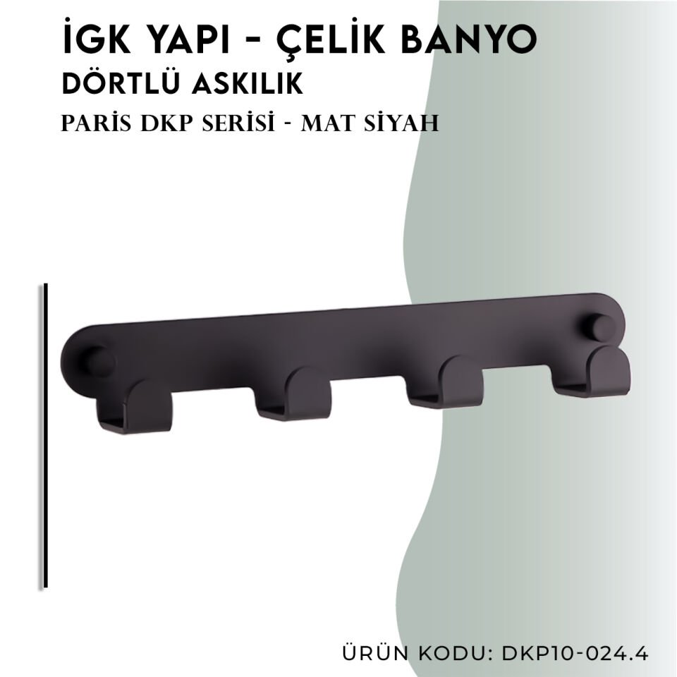 İGK YAPI - Çelik Banyo Paris Dörtlü Askılık (DKP10-024.4)