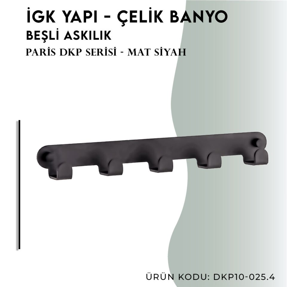 İGK YAPI - Çelik Banyo Paris Beşli Askılık (DKP10-025.4)